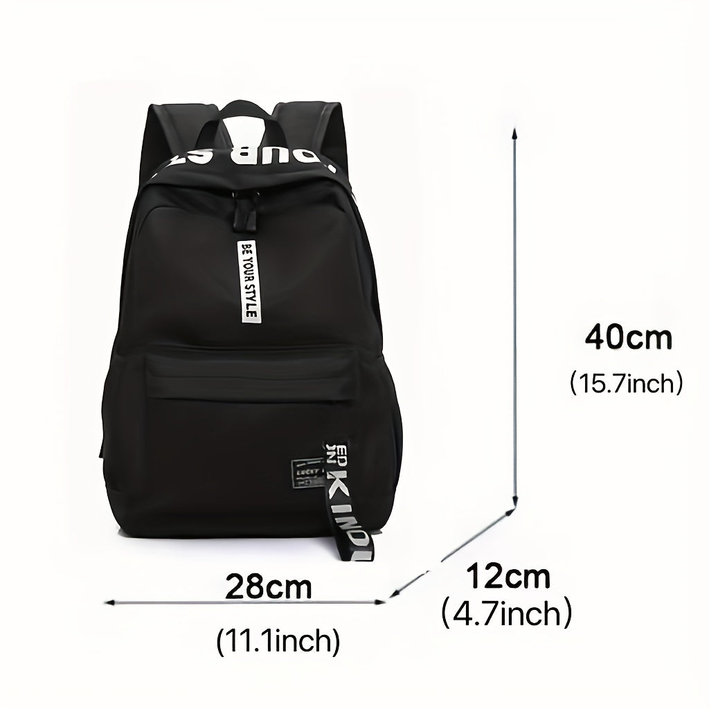 Junior High School Canvas Backpack for Outdoor Travel