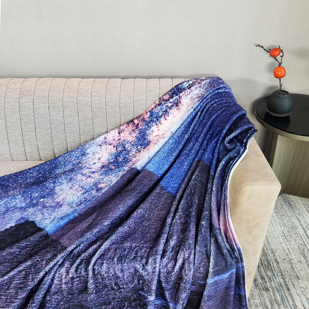 Egyptian Pyramid Pattern Flannel Blanket Soft Warm Throw Home Camping Office