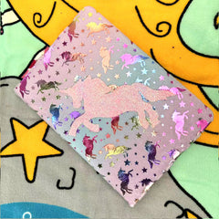 Unicorn Plush Diary Blank Journal Glitter Cover School Creative Expression