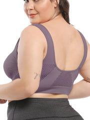 5 Pack Plus Size Casual Bras Set Solid Seamless Wireless Supporting