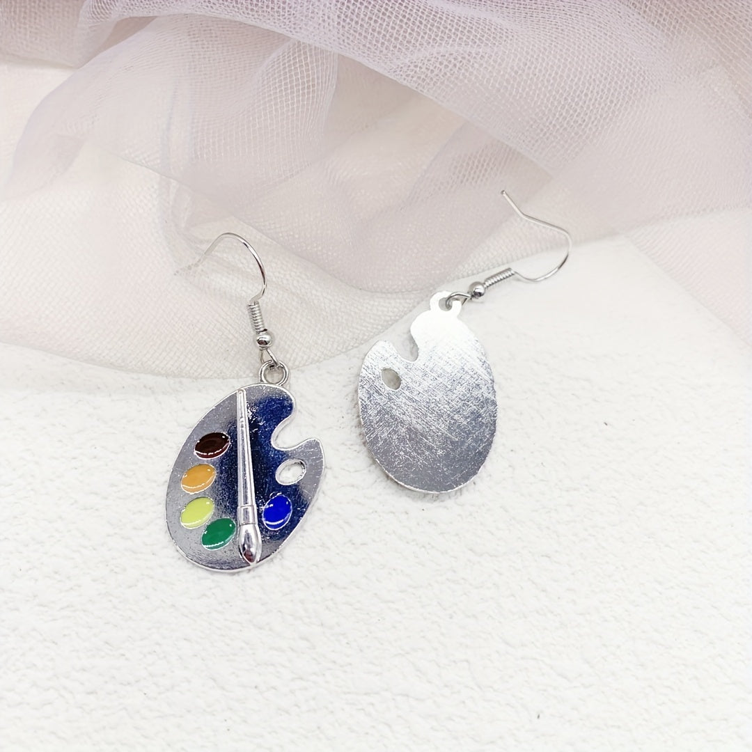 Alloy Palette Earrings - Versatile Women's Jewelry
