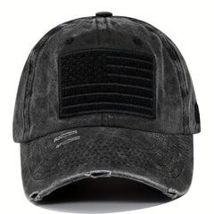 Distressed Baseball Cap 3D Embroidery Washed Dad Hat