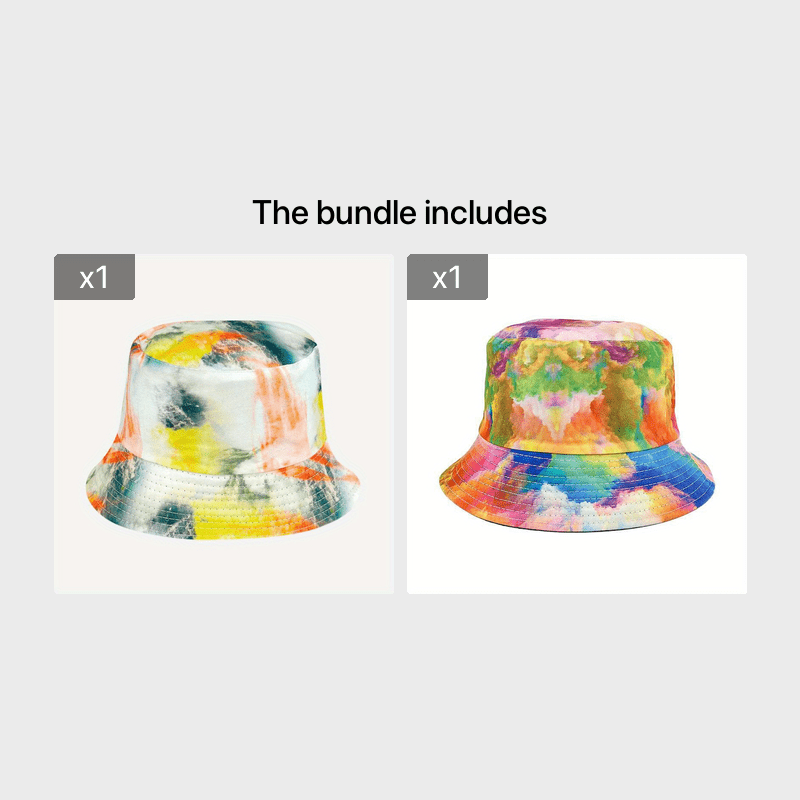 Tie Dye Fisherman's Hat Vintage Print Sunshade Outdoor Fishing