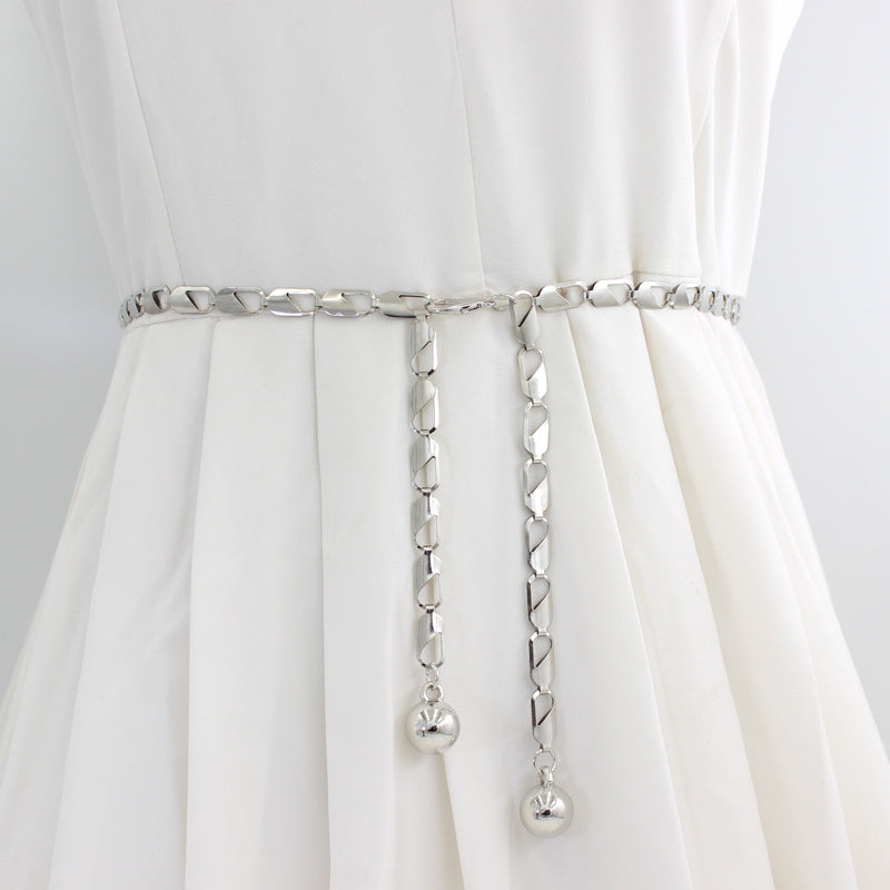 Metal Waist Chain Women's Belly Chain Thin Body Chain