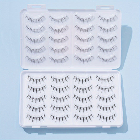 20 Pairs Fluffy Natural False Eyelashes Pack