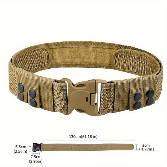 Quick Release Combat Belt for Men Webbing Waistband for Outdoor Activities
