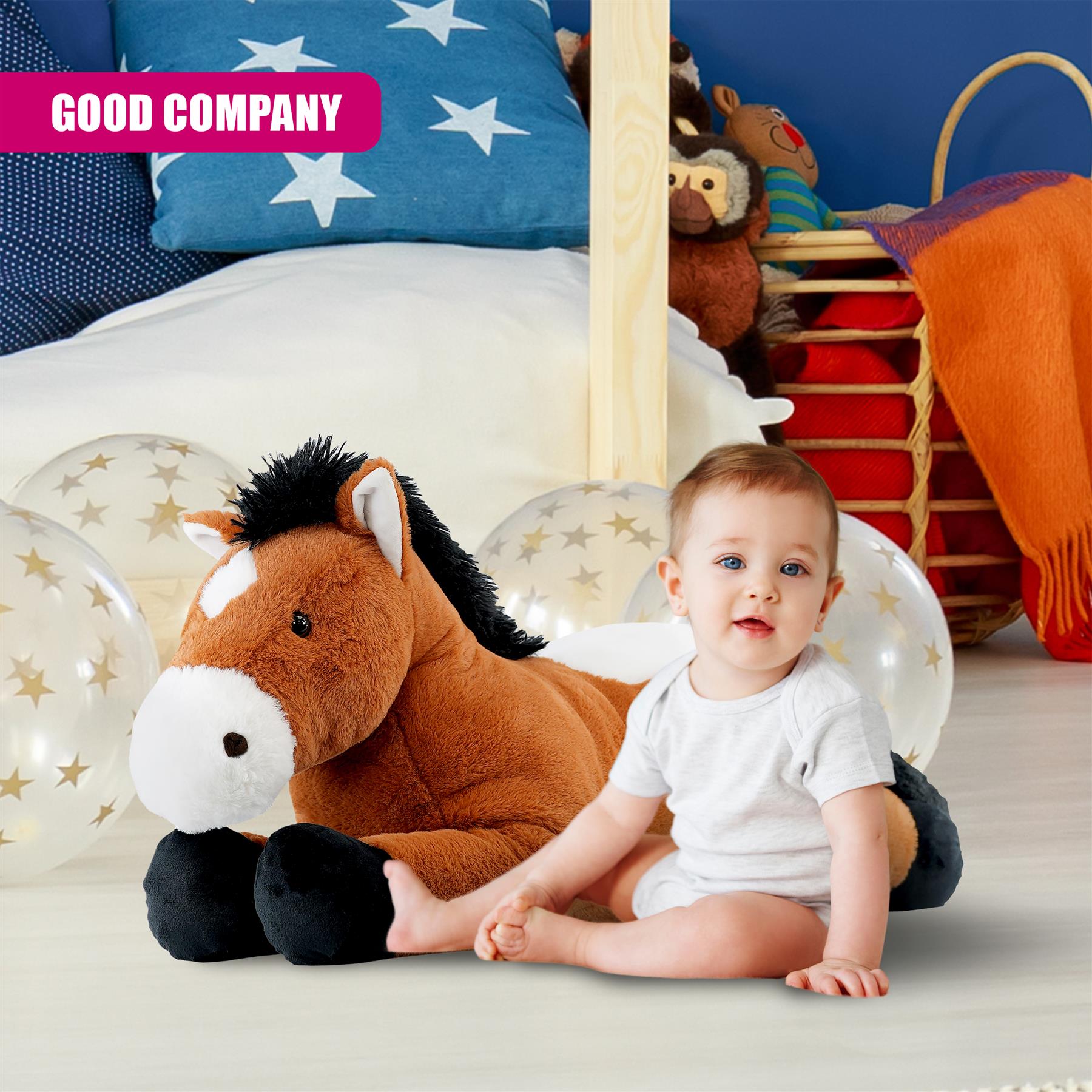 Large Brown Horse Teddy Soft Plush Toy