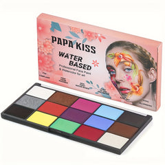 Water Activated Face Painting Kit for Adults 15 Colors Makeup Paste