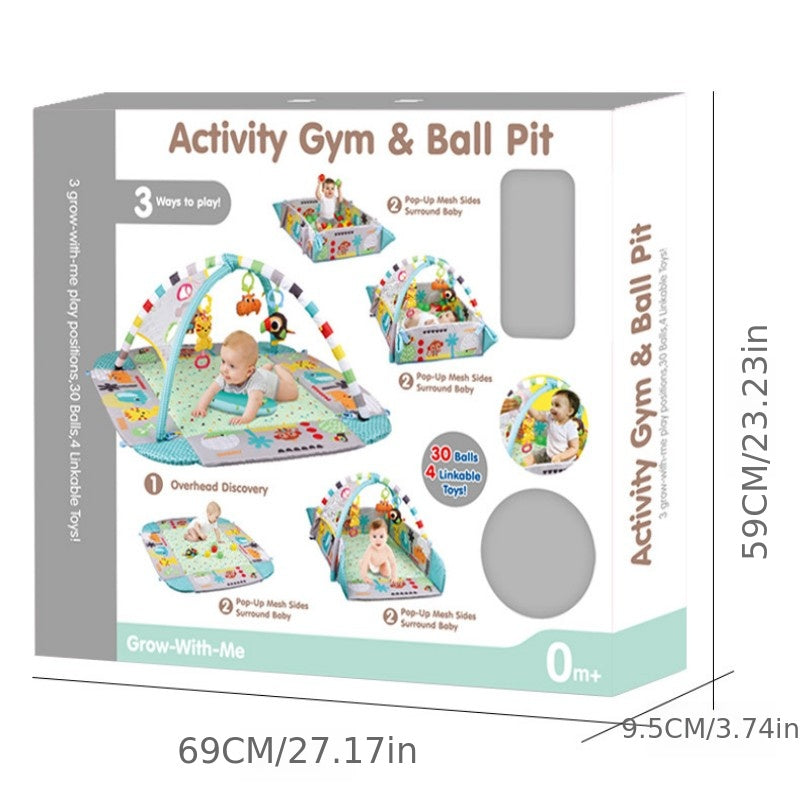 5-in-1 Jumbo Musical Activity Gym Ball Pit Play Mat for Babies