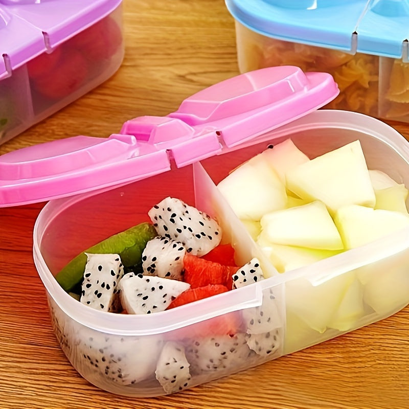 2pcs Fruit Storage Box Double Grids Household Food Container
