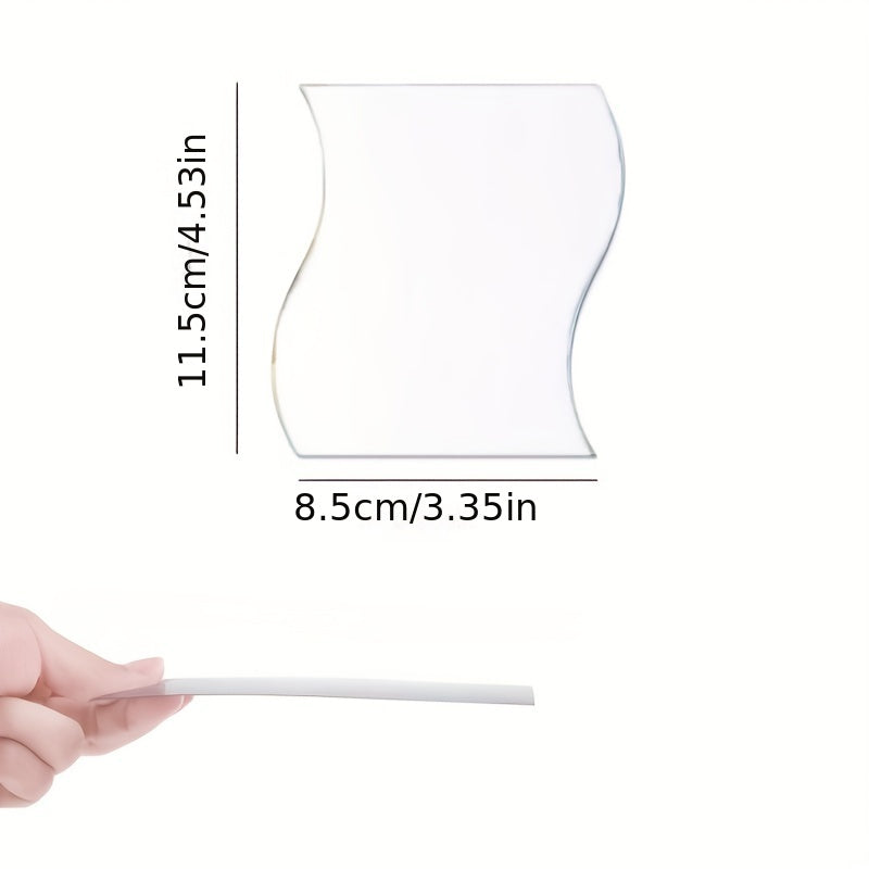 6pcs 3D Wavy Mirror Wall Stickers DIY Home Decorative Acrylic Mirror Wall Decor