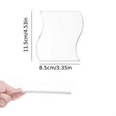 6pcs 3D Wavy Mirror Wall Stickers DIY Home Decorative Acrylic Mirror Wall Decor