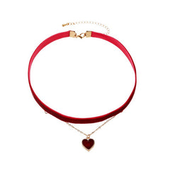 Velvet Choker Collar Necklace Vintage Clavicle Chain for Women Girl