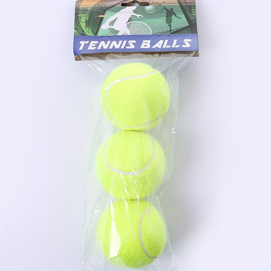3pcs High Elastic Rubber Tennis Balls for Training and Competition