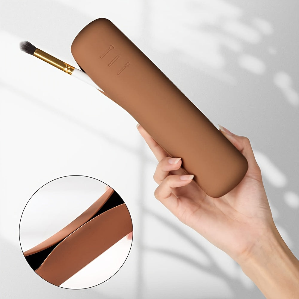 Silicone Makeup Brush Holder Travel Case Eco Friendly Organizer