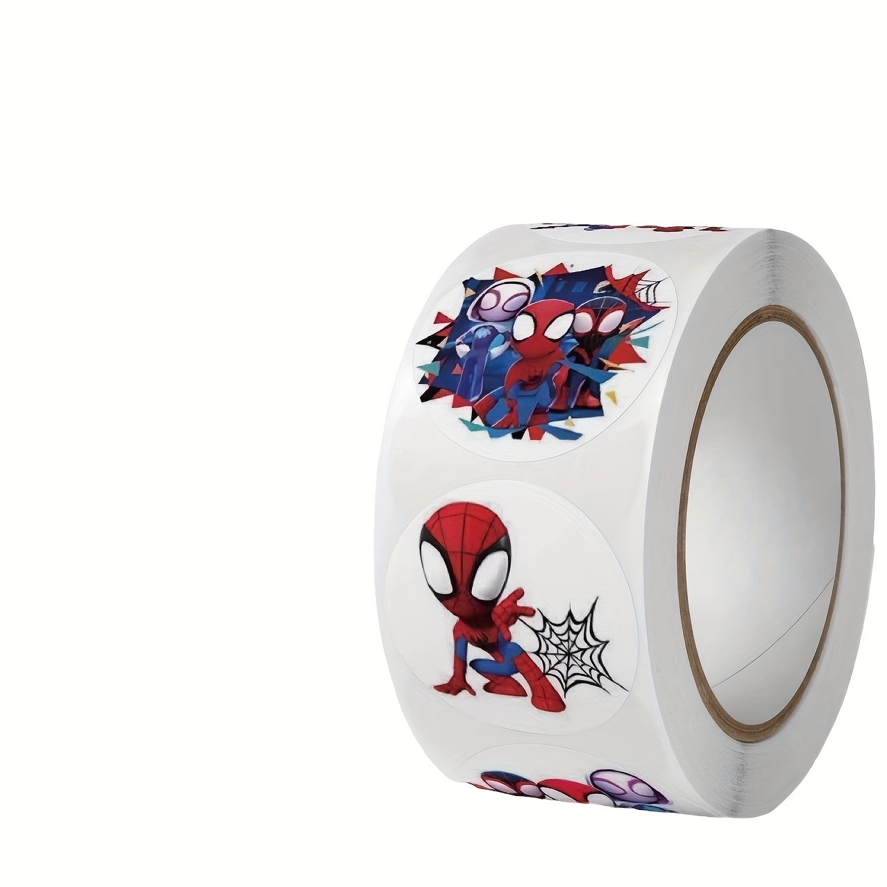 500pcs Spider Man Sticker Roll - DIY Decorative Graffiti Stickers