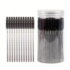 100pcs Eyelash Brushes with Container for Extensions and Makeup