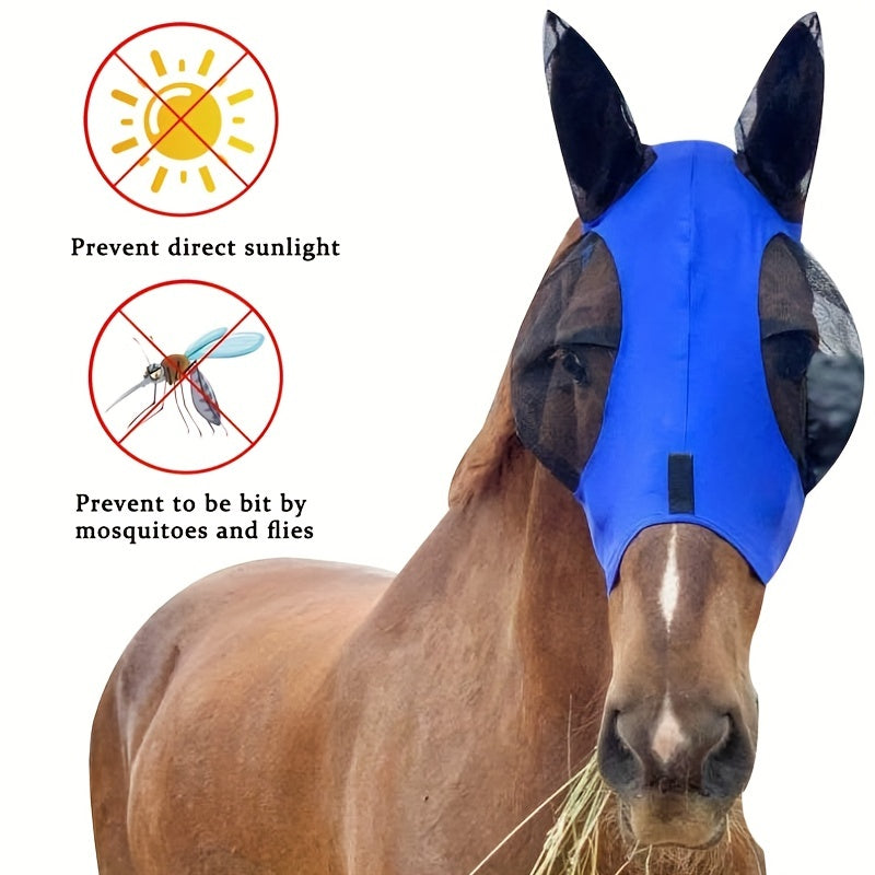 Breathable Horse Fly Mask with Anti Mosquito Cover