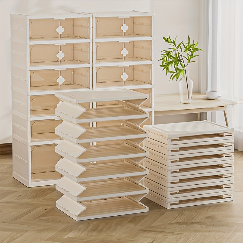 Dustproof Shoe Storage Rack Foldable Plastic Sneaker Organizer