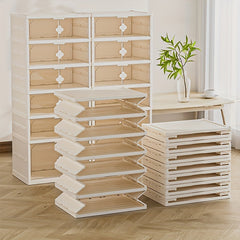 Dustproof Shoe Storage Rack Foldable Plastic Sneaker Organizer