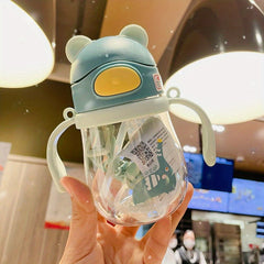 Cartoon Animal Portable Bottle with Shoulder Strap for Kids