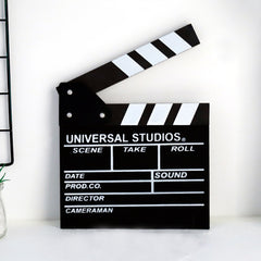 Hollywood Style Wooden Clapper Board with Erasable Pen