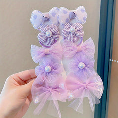 10 Pcs Kids Bow Hair Clips Flowers Hairpin Set for Girls 1 Year Old