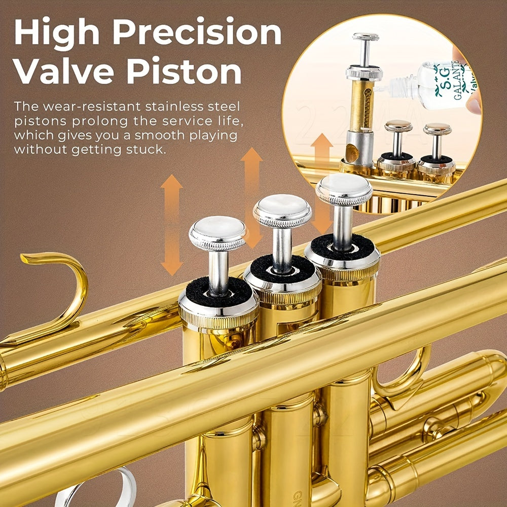 KALUOLIN TR8335 Professional B flat Trumpet Brass Lacquered Instrument