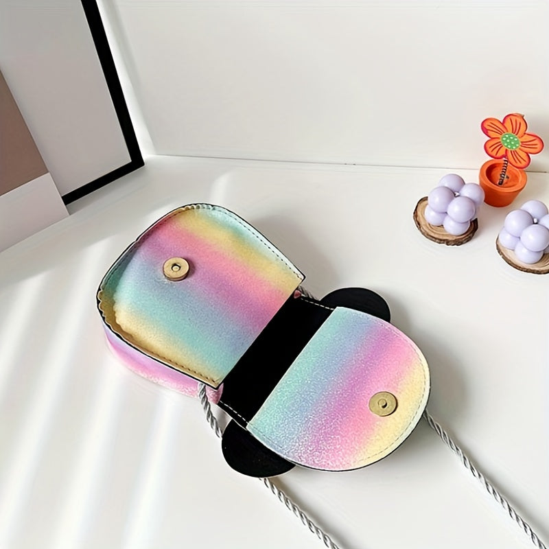 Girls Casual Colorful Bow Mouse Shaped Bag PU Shoulder Bag