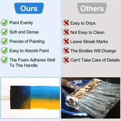 24pcs Foam Brush Set for Painting, Staining, Varnishes, DIY Craft