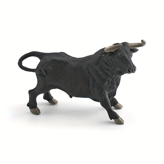 Realistic Spanish Bull Figurines PVC Static Desktop Toy Animal Model