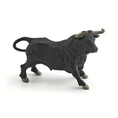 Realistic Spanish Bull Figurines PVC Static Desktop Toy Animal Model