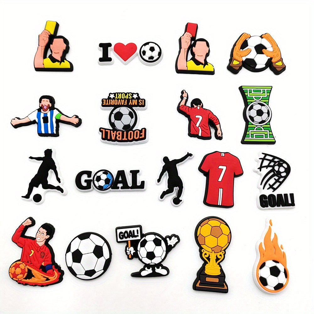 18 Funny Football Shoe Charms for Clogs and Garden Shoes
