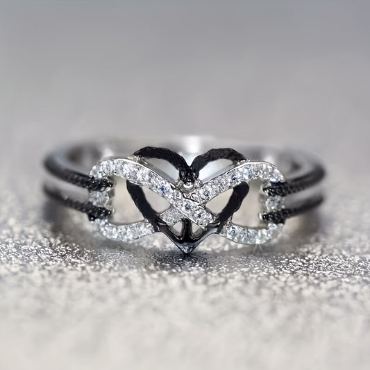 Heart Ring Rhinestones Ladies Accessories