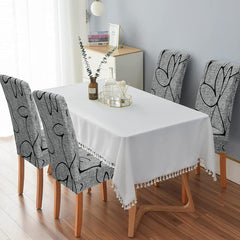 Flower Dining Chair Slipcover Stretching Dustproof