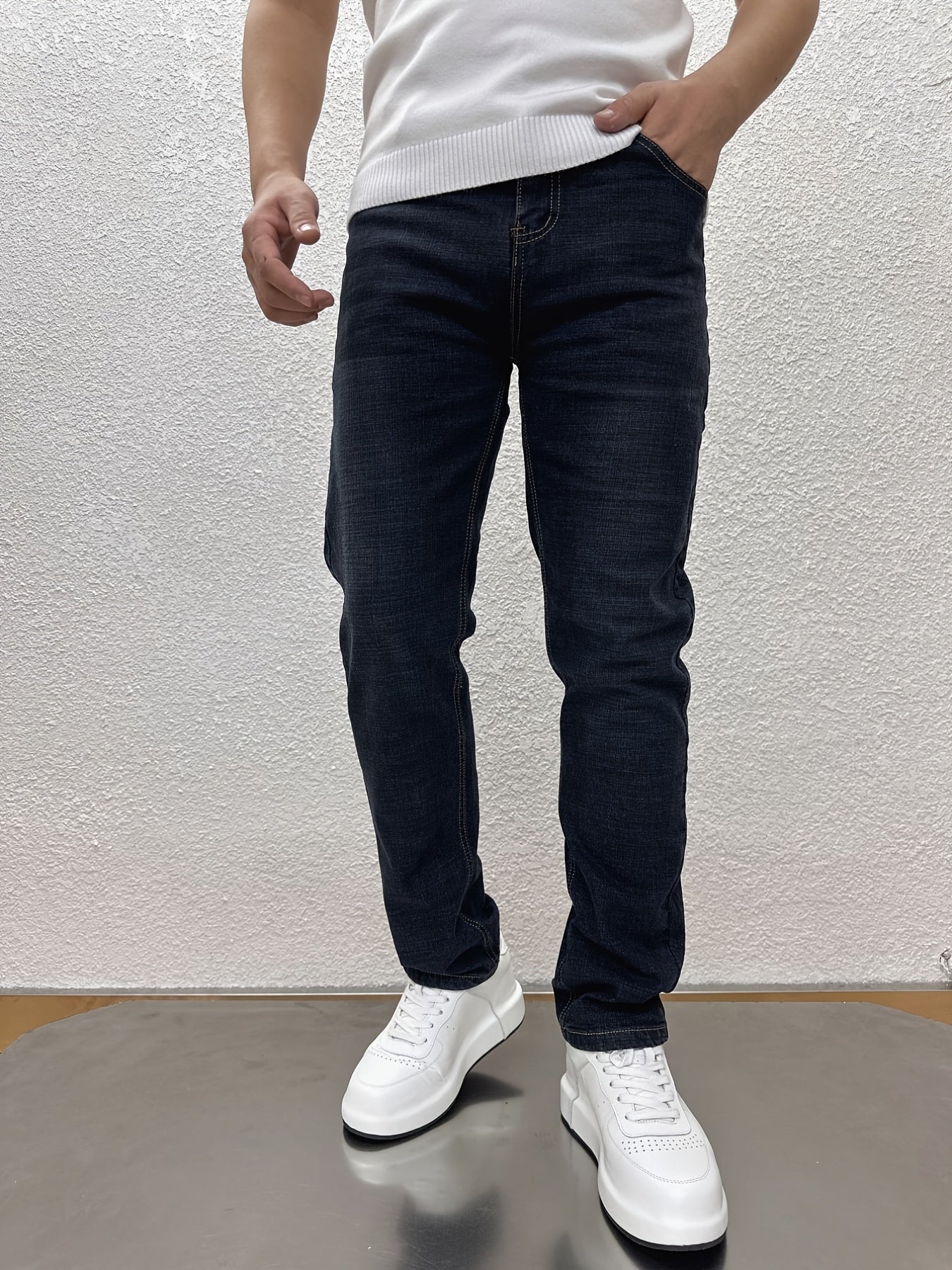 Men's Straight Stretch Jeans Casual