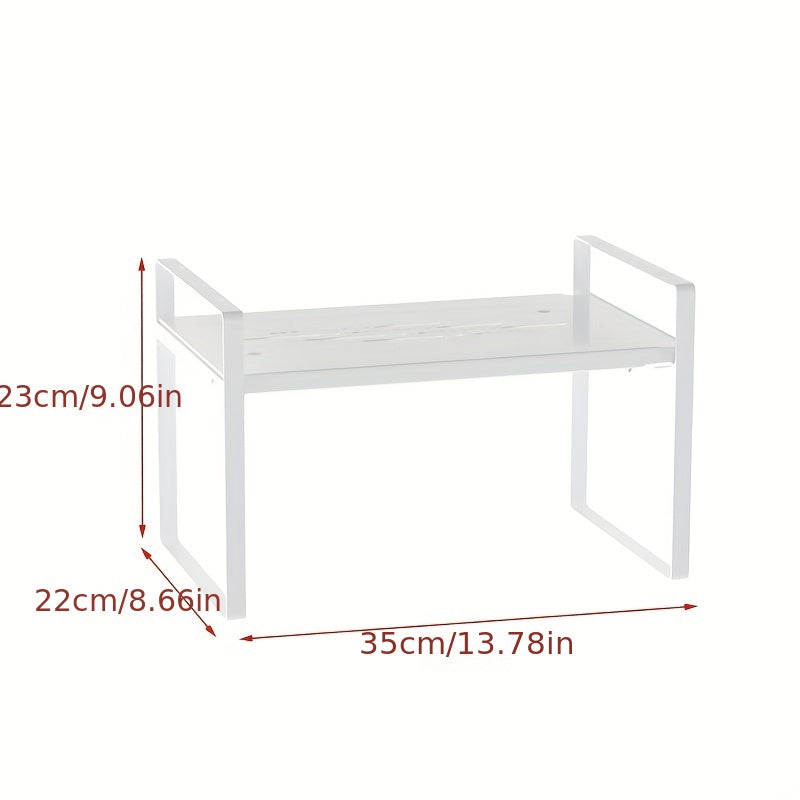 Stainless Steel Kitchen Storage Rack with Pot Rack & Microwave Shelf