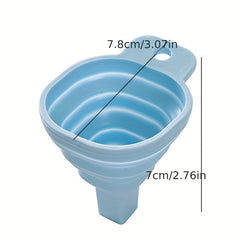 1pc Collapsible Funnel Foldable Silicone Funnel Heat Resistant Funnel