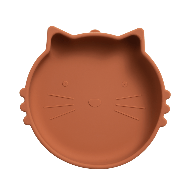 Cat Silicone Suction Plate for Babies Non Slip Food Tableware