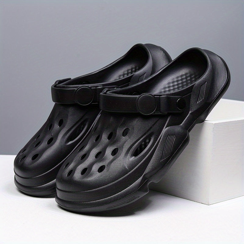 Men's Casual Slip-On Platform Clogs Outdoor Beach Shoes