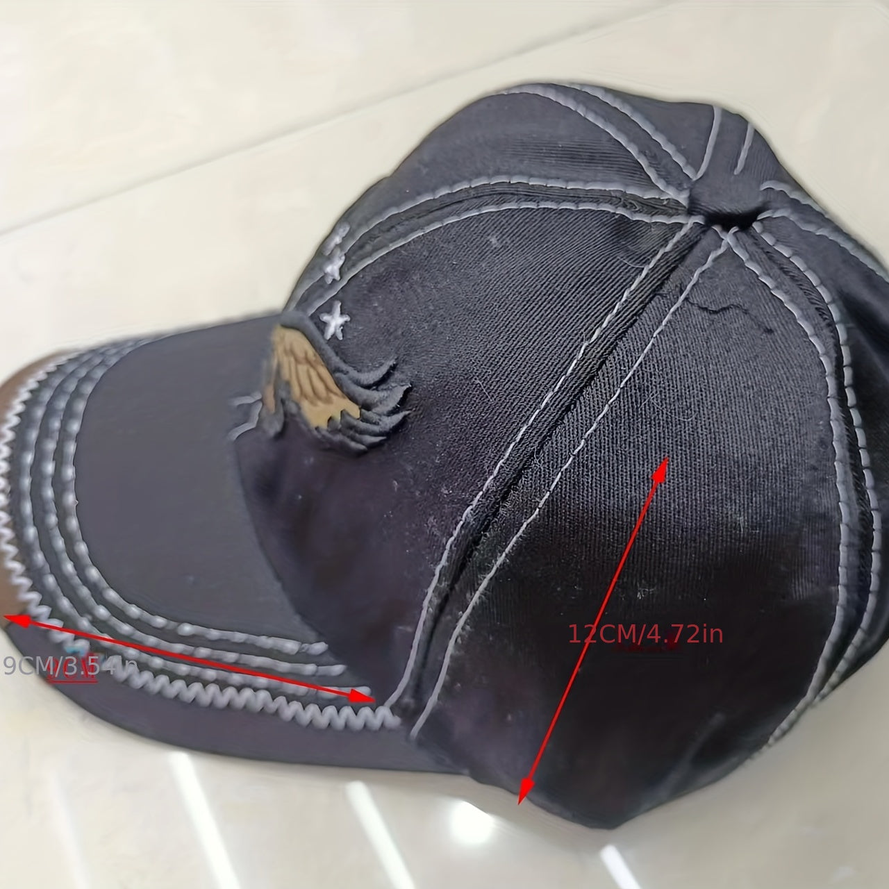 Classic Rivet Hip Hop Hat Stitch Casual Baseball Cap Mens Embroidered Eagle