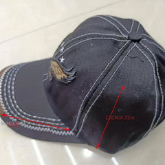 Classic Rivet Hip Hop Hat Stitch Casual Baseball Cap Mens Embroidered Eagle