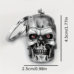 Skull Head Keychain Men Punk Gothic Pendant Keyring
