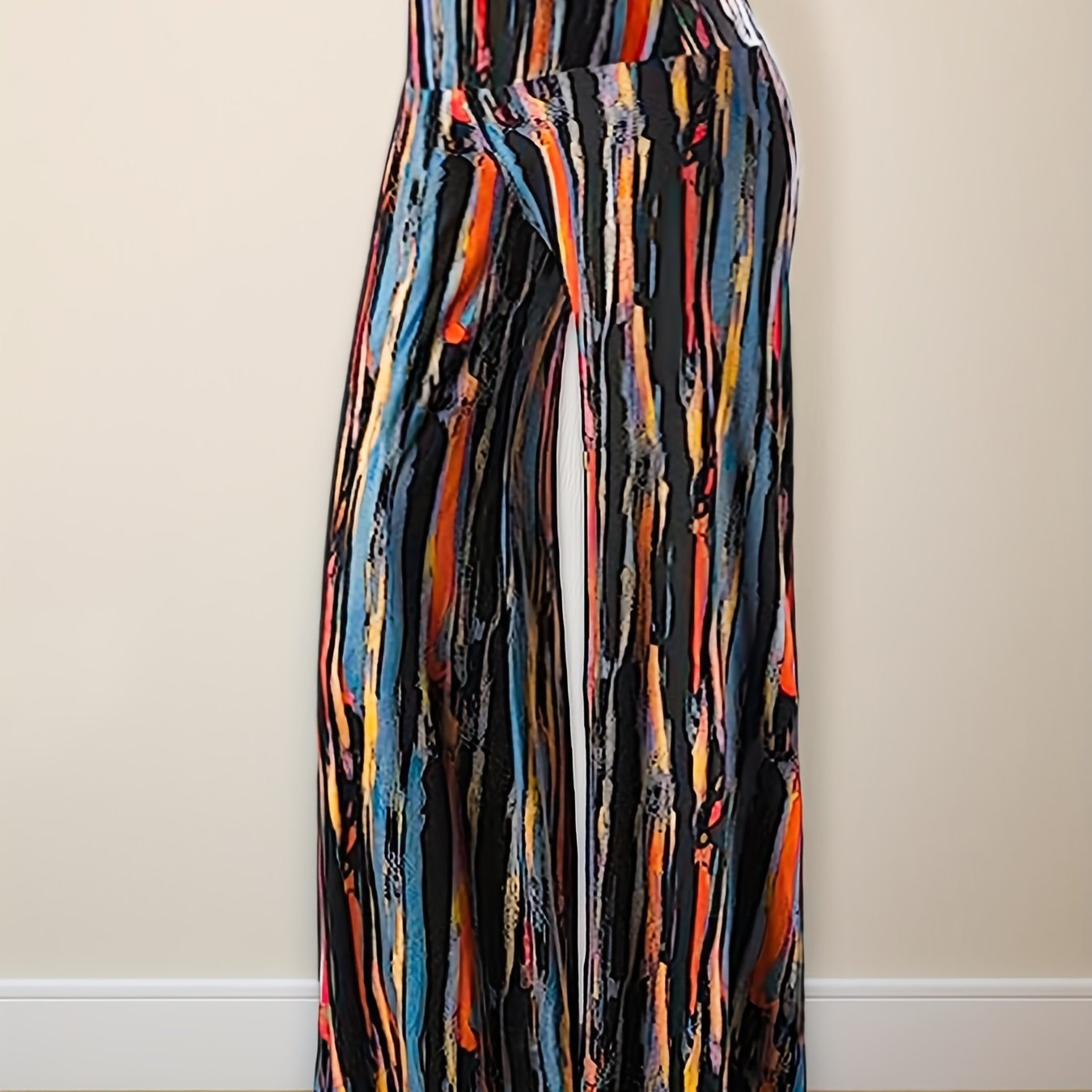  Tie Dye Striped Wide Leg Trousers