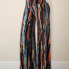  Tie Dye Striped Wide Leg Trousers