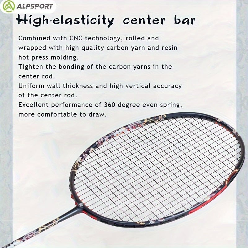 14 51KG Badminton Racket Full Carbon Racquet 2 Rackets Bag 1 Racket Box