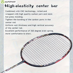 14 51KG Badminton Racket Full Carbon Racquet 2 Rackets Bag 1 Racket Box