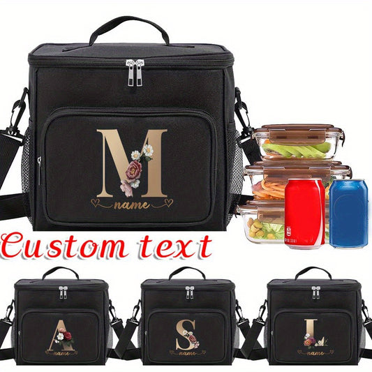 Canvas Square Hand Wash Lunch Bag with Cooler Box for Women's Work