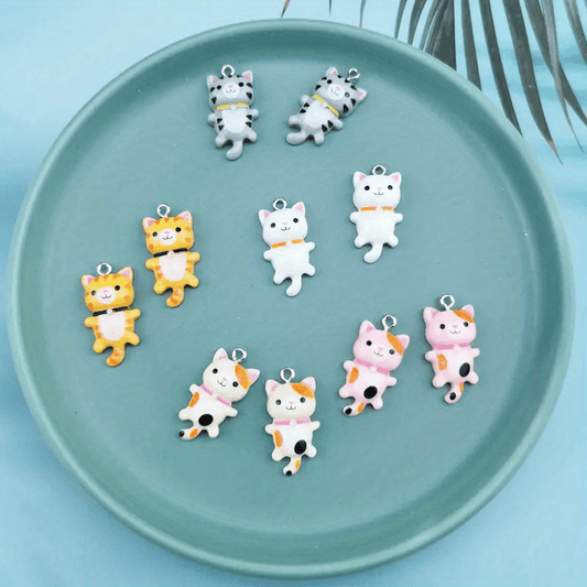 10pcs Assorted Color Kittens DIY Accessories for Jewelry Making