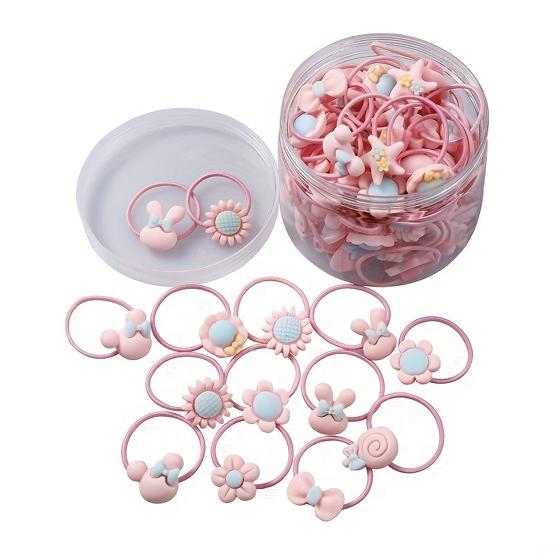 20pcs Children's Hair Ties Rubber Bands for Girls' Accessories
